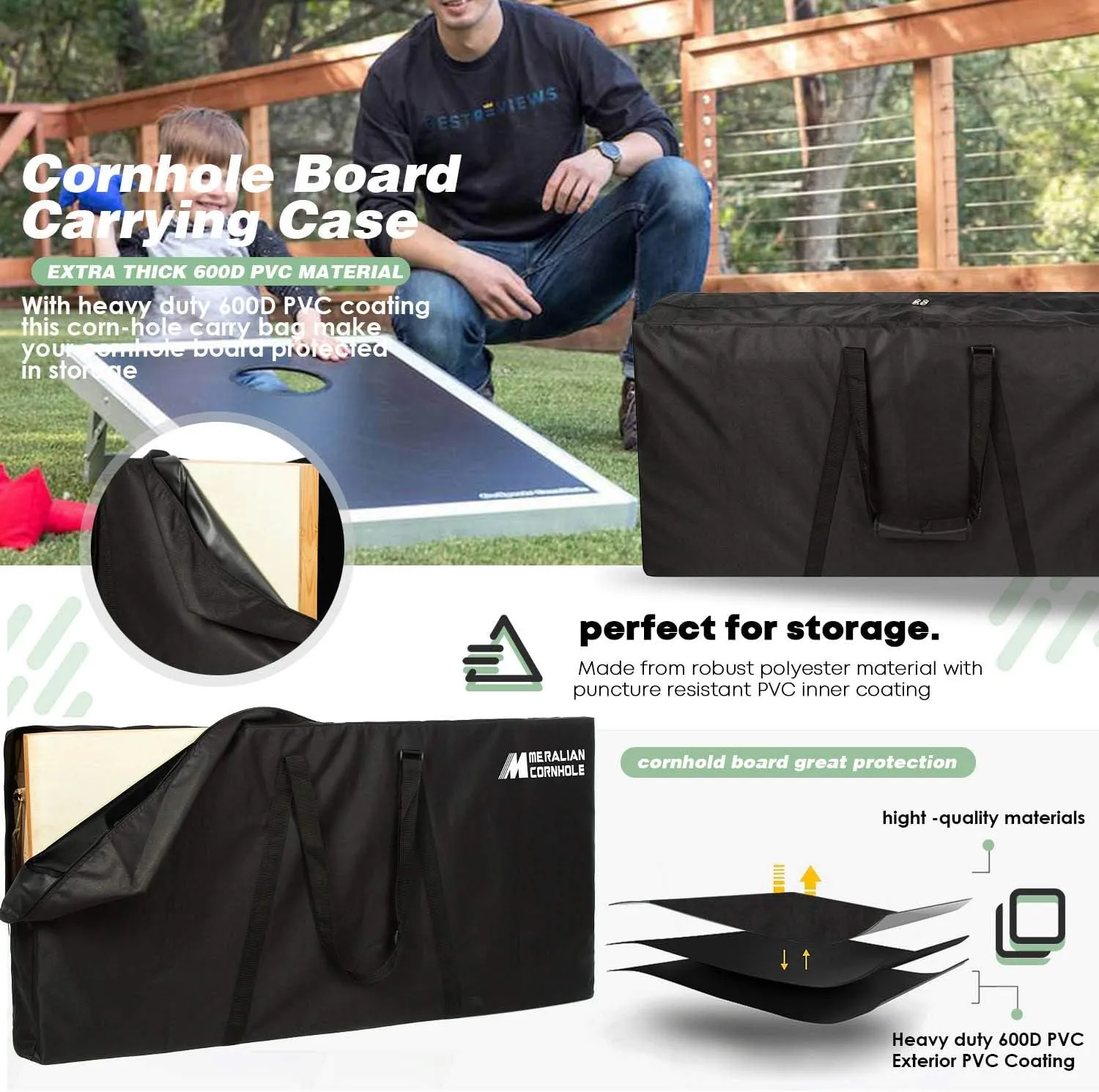 Puerto Rico Flag Cornhole Board Set - Multiple Sizes and Accessories - Includes 2 Boards, 8 Bags and Much More