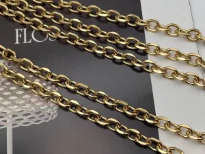PURSE CHAIN 7.8mm 60cm/110cm, Stainless Steel Diamond Cut Wallet Chain, Metal Bag Chain Strap, Bag Making