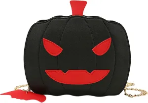 QZUnique Halloween Purses Gothic Novelty Shoulder Bag Pumpkin Coffin Skull Bat Crossbody Bag holiday Party Gift Candy Bag