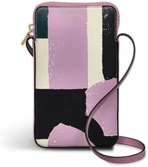 RADLEY London Gallery Road - Soft Geo Women's Medium Leather Phone Crossbody Bag, Shy Pink