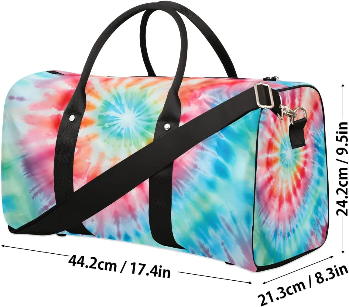 Red Tartan Plaid Travel Duffel Bag for Women Men Waterproof Foldable Overnight Weekender Bag Large Capacity Sports Gym Bag