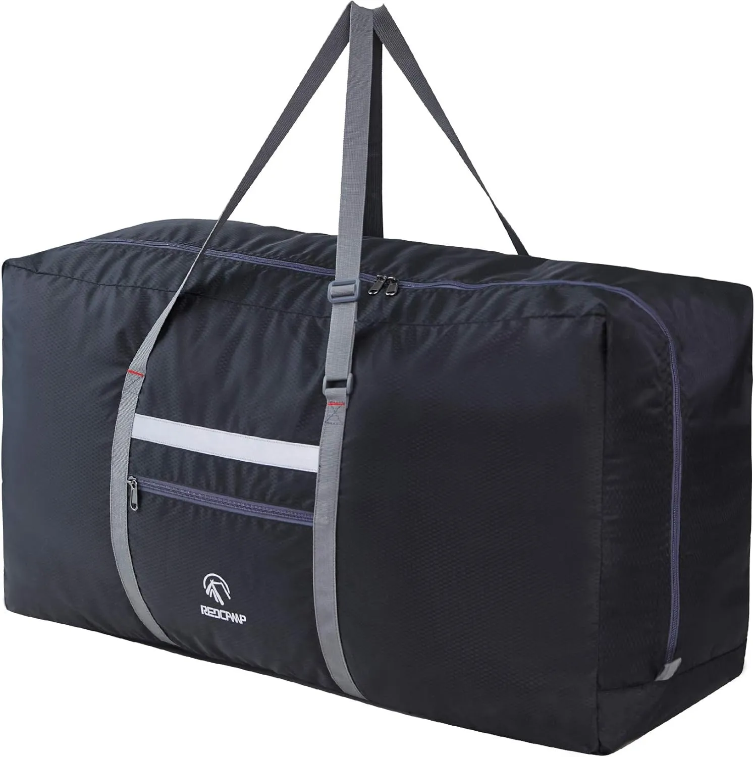 REDCAMP 100L Foldable Extra Large Duffle Bag 31 Inch, Lightweight Travel Duffel Bag with Adjustable Strap for Men Women, Black/Dark Blue/Red