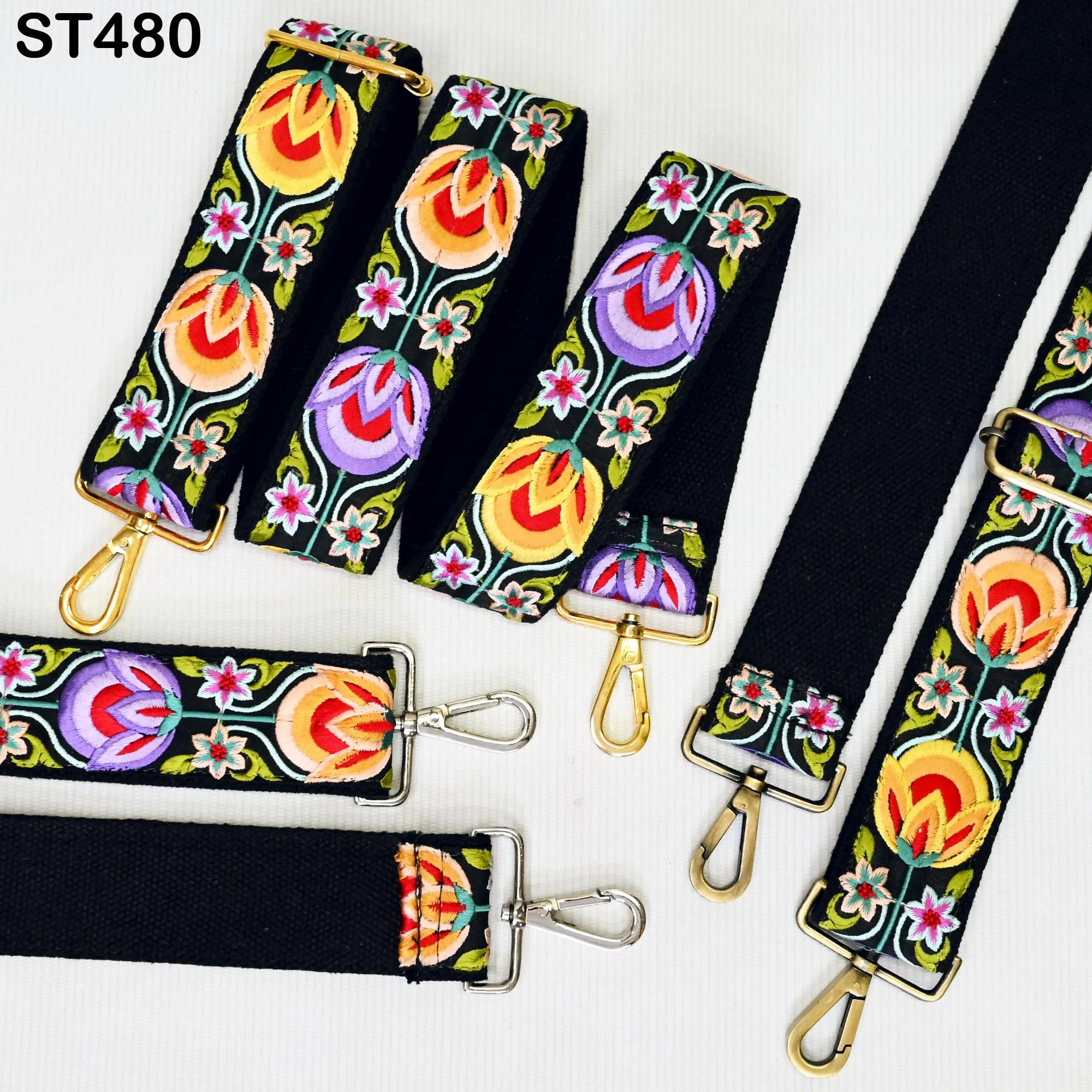 Replacement Handbag Bag Strap Gift for Holiday Season Embroidered Camera Strap Crossbody Strap for Purses Embroidery Adjustable Guitar Strap
