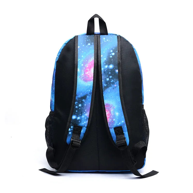 Retro Starry Sky Male Female Couple Backpacks