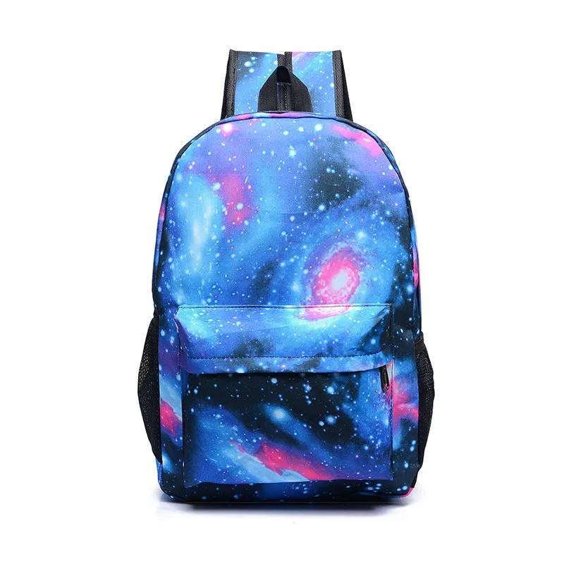 Retro Starry Sky Male Female Couple Backpacks