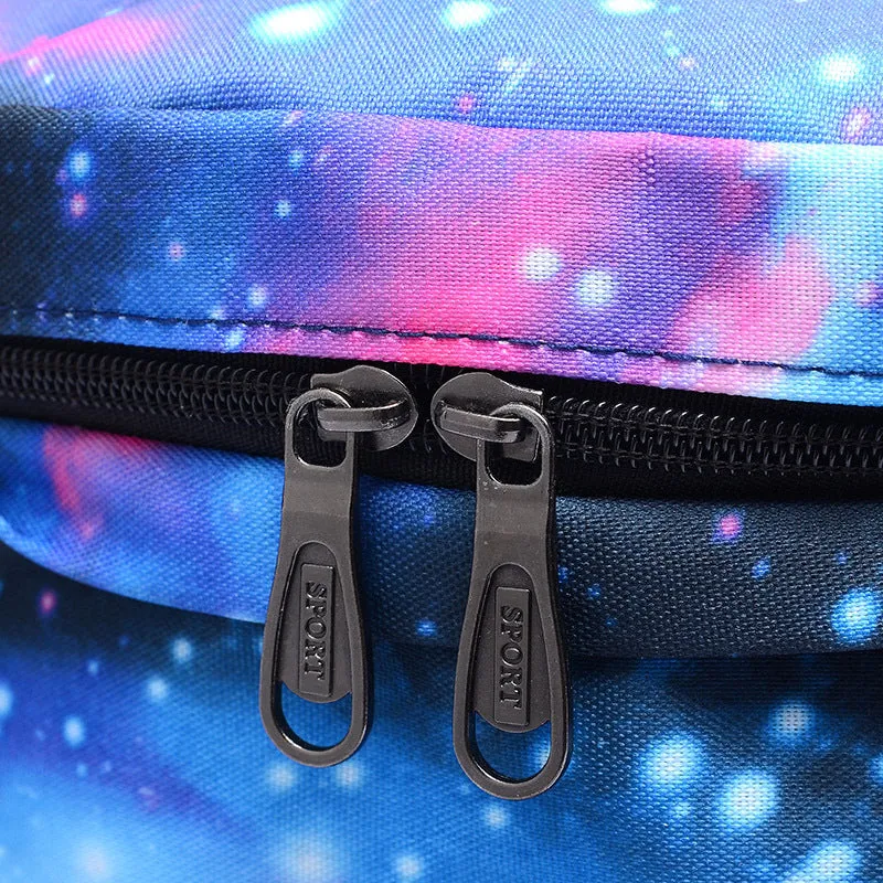 Retro Starry Sky Male Female Couple Backpacks