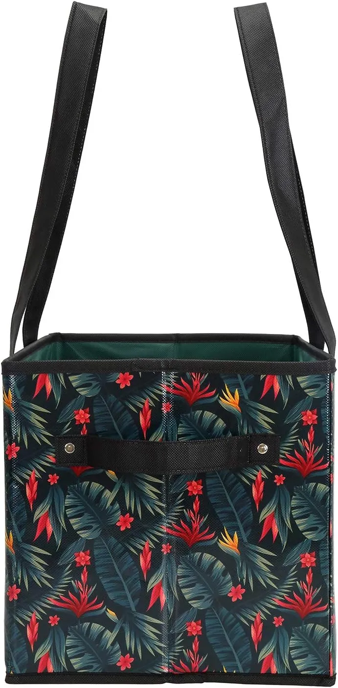 Reusable Grocery Bags Set Durable Heavy Duty Tote Bag Collapsible Grocery Shopping Box Bag with Reinforced Bottom