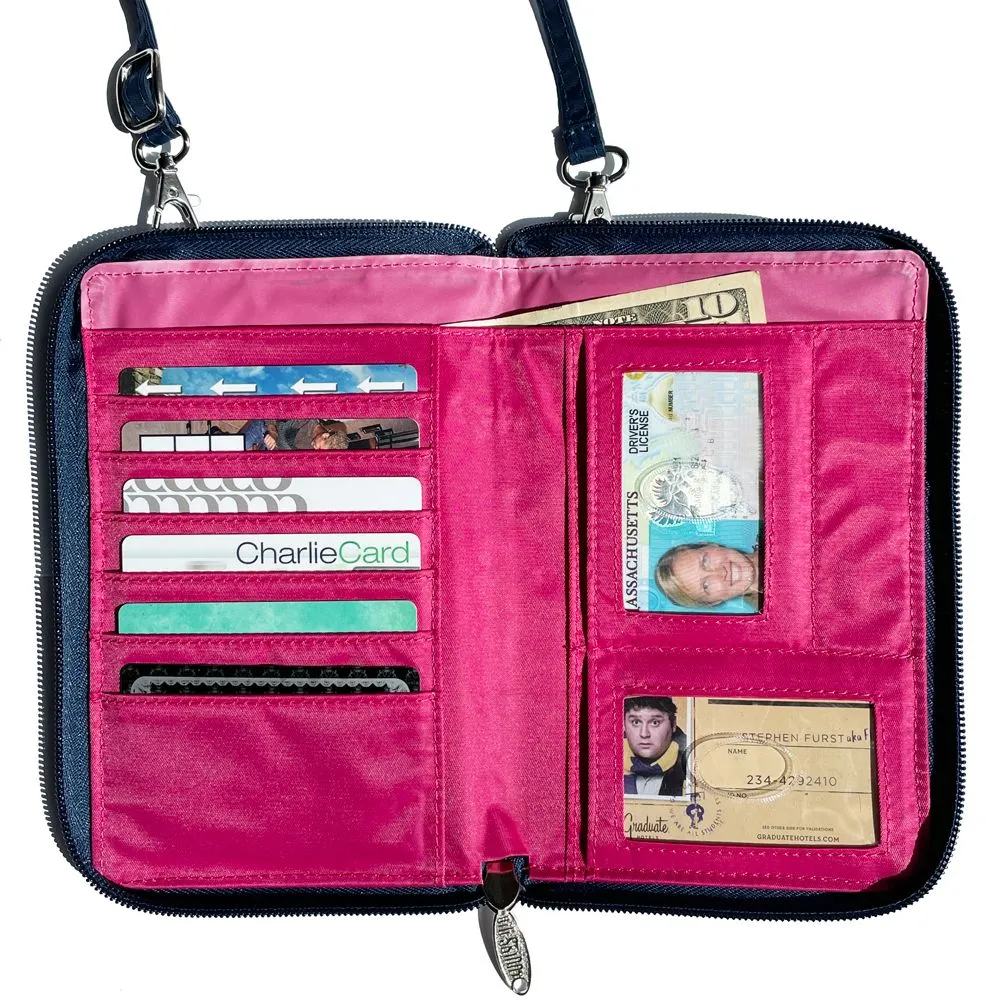 RFID Blocking Cambridge Crossbody Phone Wallet Floraberry