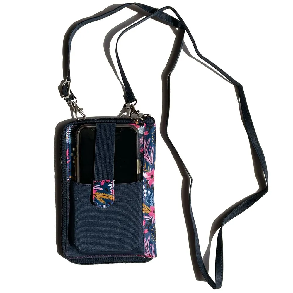RFID Blocking Cambridge Crossbody Phone Wallet Floraberry