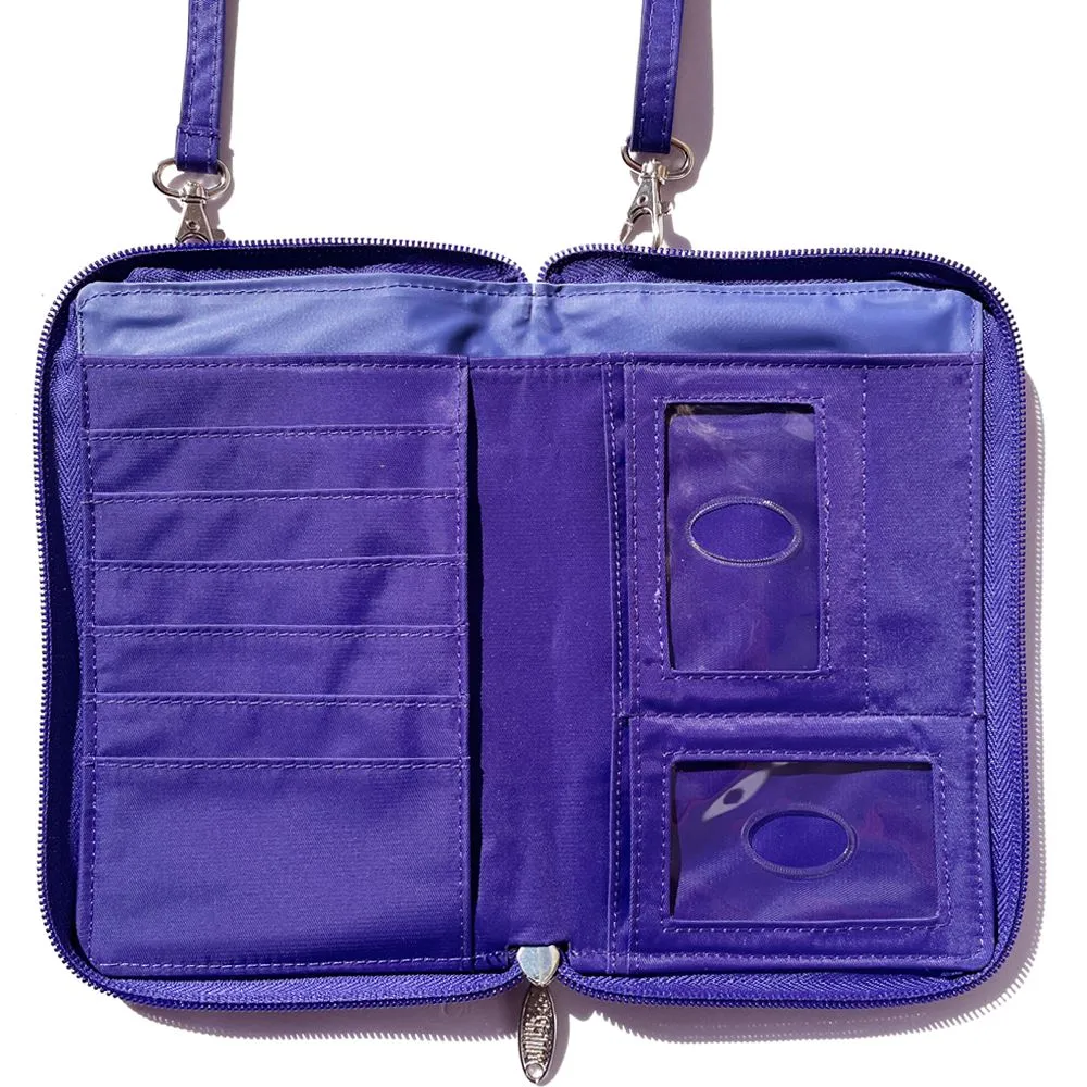 RFID Blocking Cambridge Crossbody Phone Wallet Purple