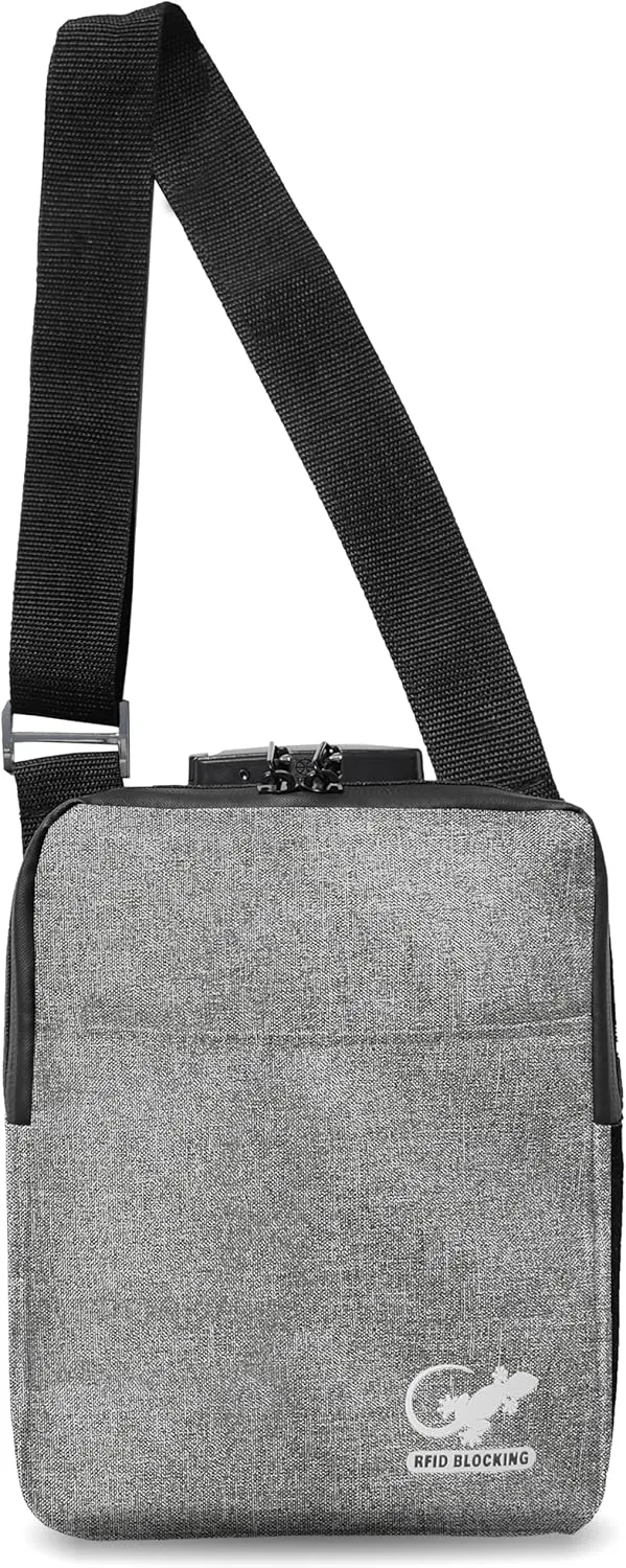 RFID Blocking Sling Bag Crossbody Bag Men & Women - Faraday Bag, Anti-Tracking GPS Block Protect Cell Phone tablet & laptop