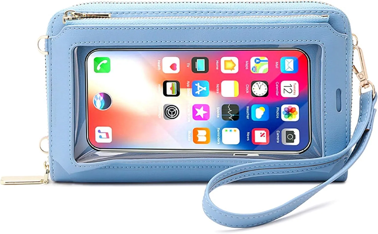 RFID Blocking Touch Screen Phone Bag Small Crossbody Bag Shoulder Handbag Wristlet for Women