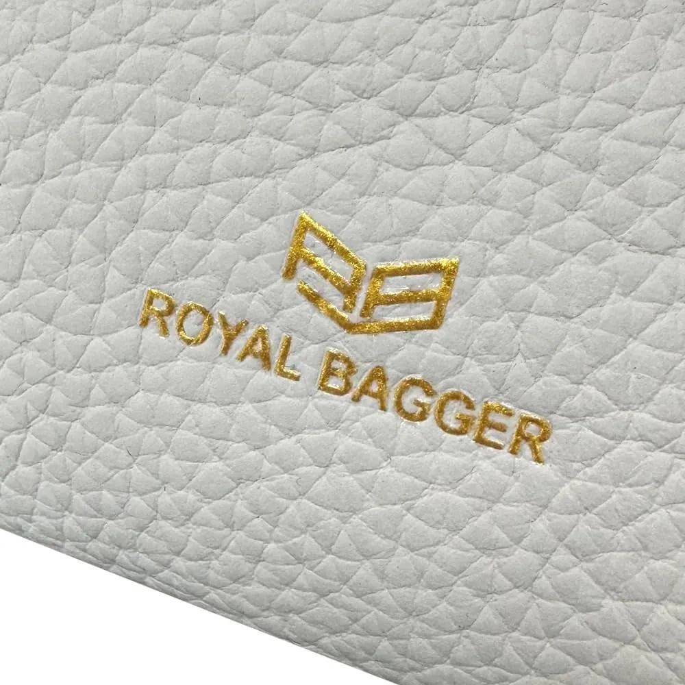 RFID Kiss Lock Wallet, Solid Color Multi-card Slots Card Holder, Genuine Leather Clutch Purses for Women 1468
