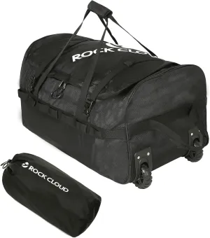 Rock Cloud Foldable Wheeled Duffel Bag with Wheels 110L Rolling Duffle Bag Packable 28 inch for Travel Camping Sports