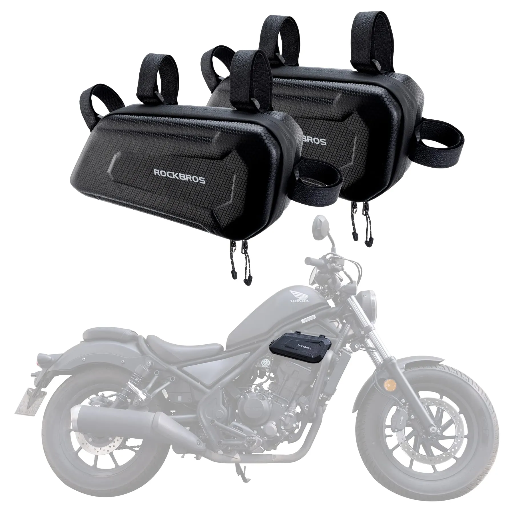 ROCKBROS Motorcycle Bag Motorcycle Water-Repellent Tool Bag 1.5L Black