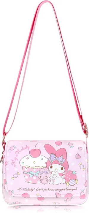 Roffatide Cartoon Mini Messenger Bag Crossbody Bag Kawaii Lolita JK Girls Shoulder Bag Flap Synthetic Leather Satchel