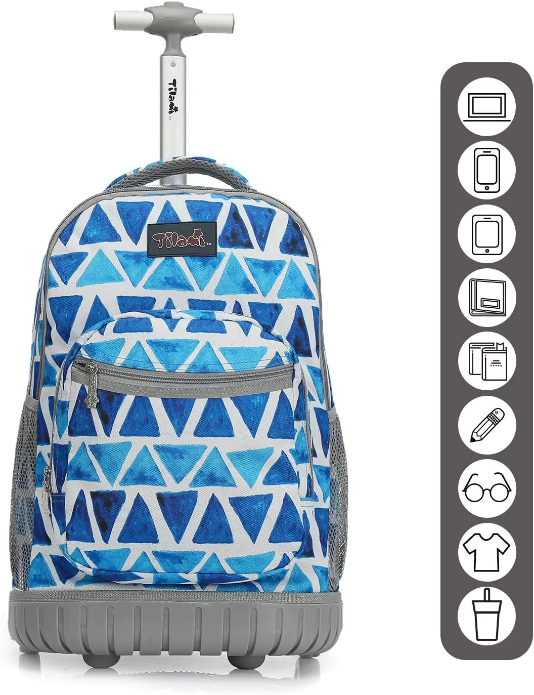 Rolling Backpack 19 inch Wheeled Boys Girls Travel School Student Trip…
