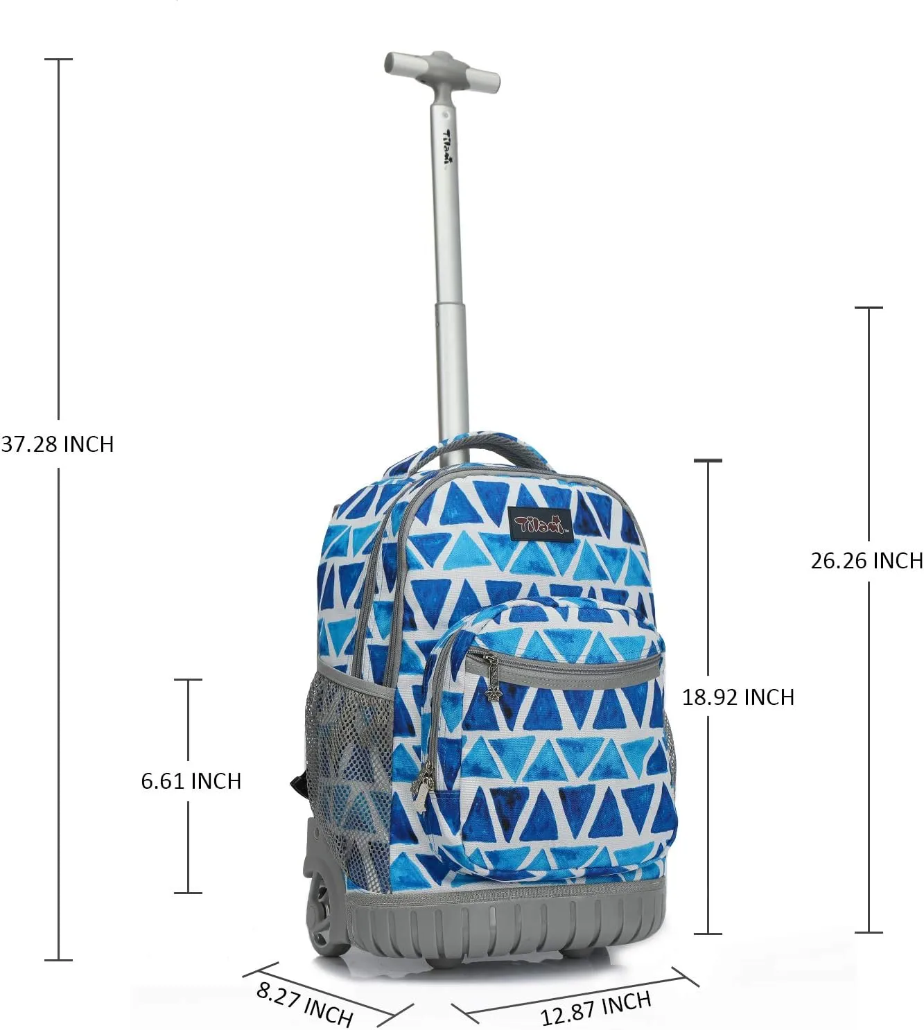 Rolling Backpack 19 inch Wheeled Boys Girls Travel School Student Trip…