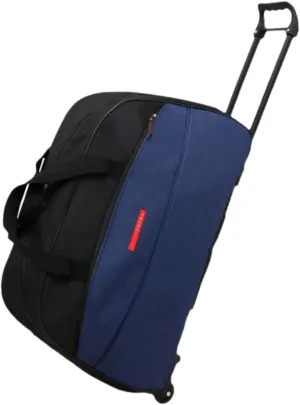 Rolling Duffel Bag Waterproof Travel Bag with Wheels Large Capacity Oxford Cloth for Business Trip Beach Sports Gym Camping Dark Blue