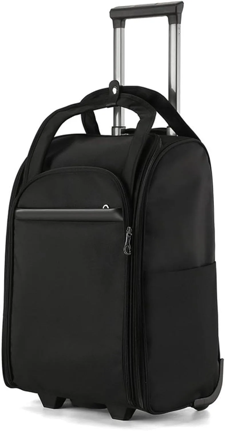 Rolling Duffel Bag with Wheels Multifunctional Suitcase for Sports Beach, Black