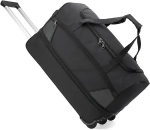 Rolling Duffle Bag With Wheels, Foldable Gym Bag With Wheels And Handle Travel Duffel Bag,Travel-Friendly And Lightweight(Gray)