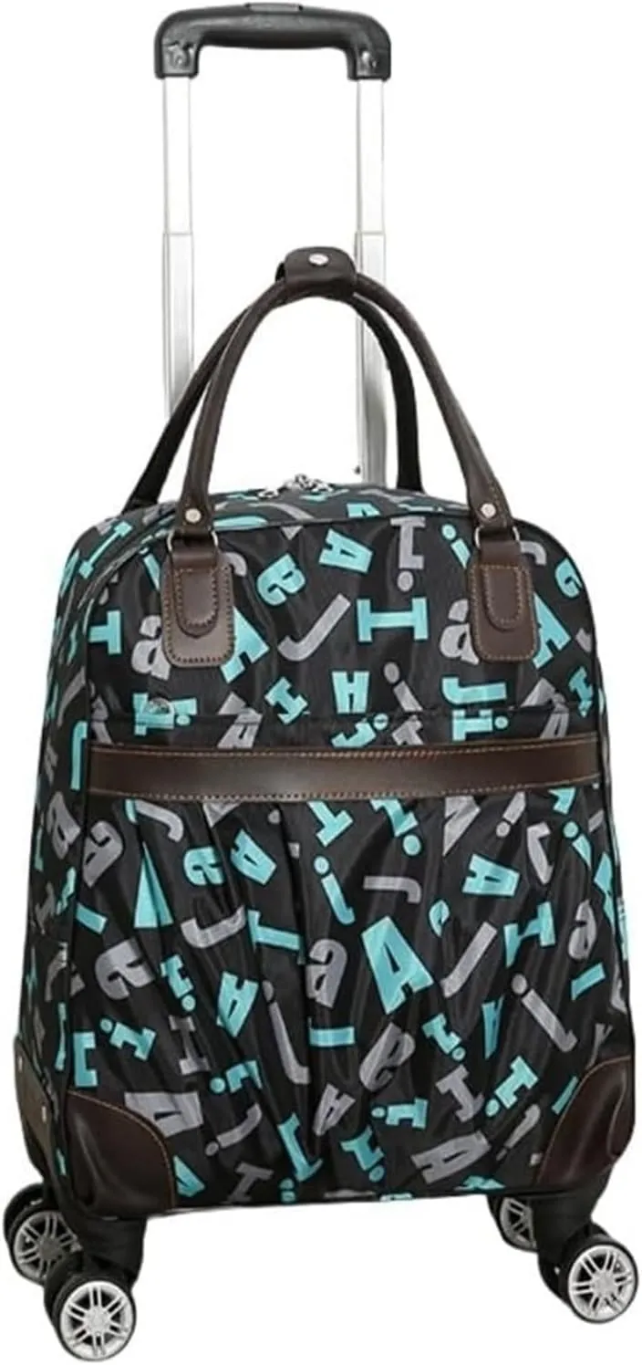 Rolling Duffle Bag With Wheels,Travel Luggage Bag ，Tote Bags For Men And Women Carry-on Luggage，Weekender Overnight Bag For Travel, Business Trips(Multicolor,Small)