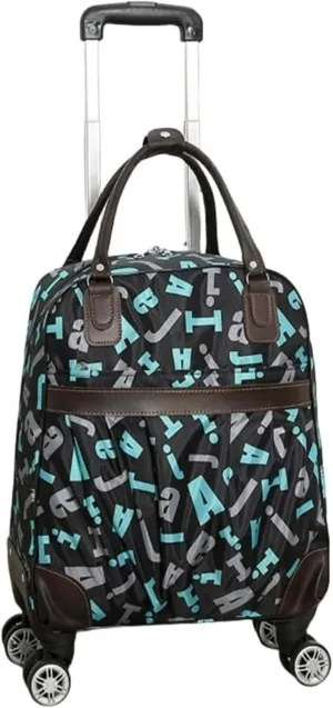 Rolling Duffle Bag With Wheels,Travel Luggage Bag ，Tote Bags For Men And Women Carry-on Luggage，Weekender Overnight Bag For Travel, Business Trips(Multicolor,Small)