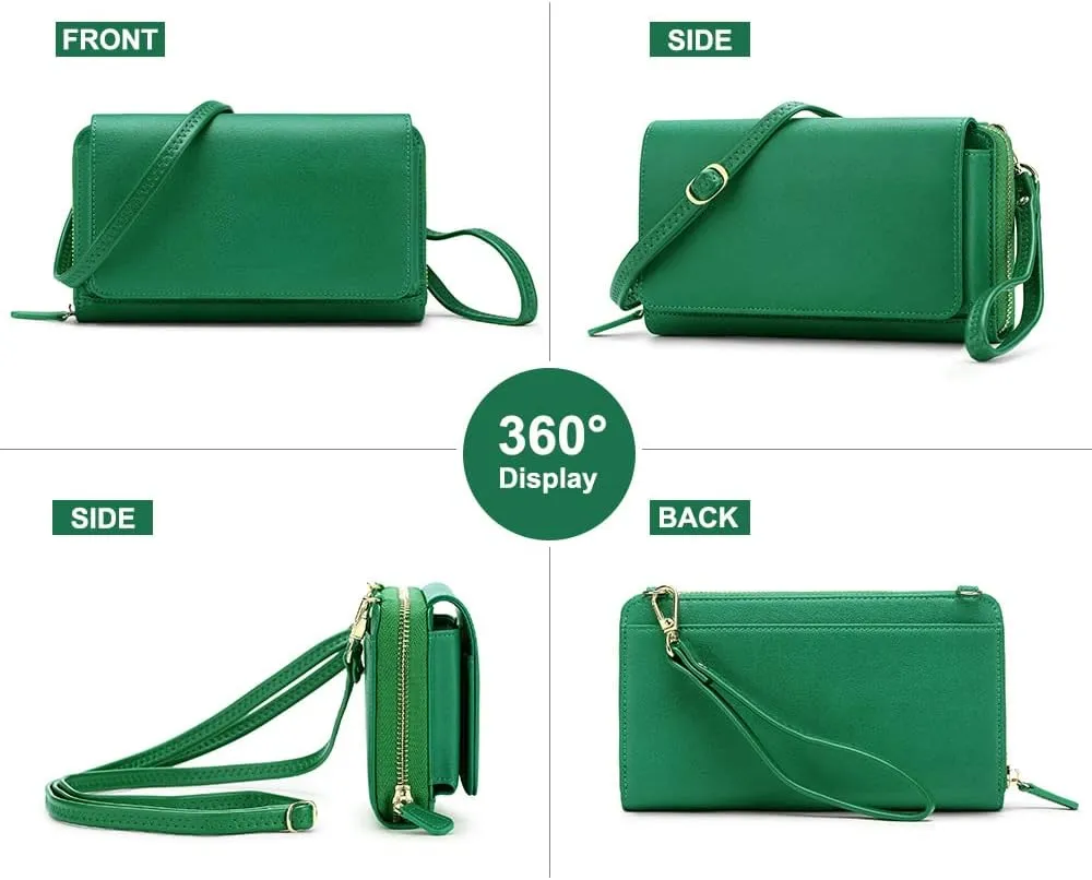 RONSIN Crossbody Bag for Women Wristlet Wallets with RFID Card Small Clutch Purses for Party Prom