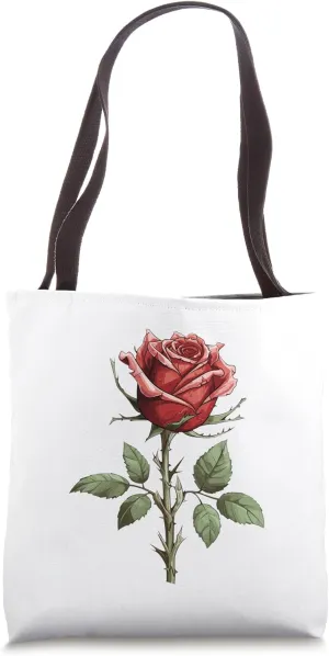 Rose and Thorn Top Tee for Gardeners Gardening Club Tote Bag