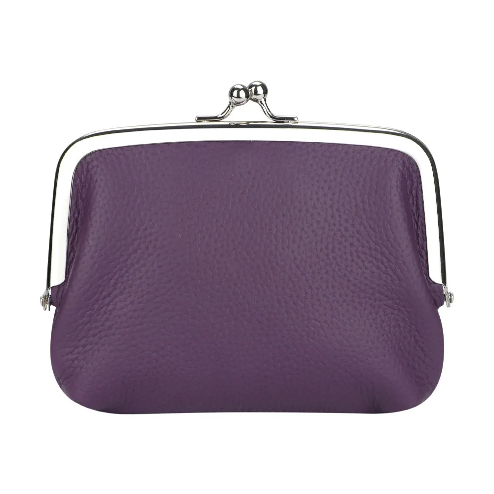 Royal Bagger RFID Blocking Coin Purses for Women Fashion Kiss Lock Change Pouch Double Clip Key Card Storage Bag 2639
