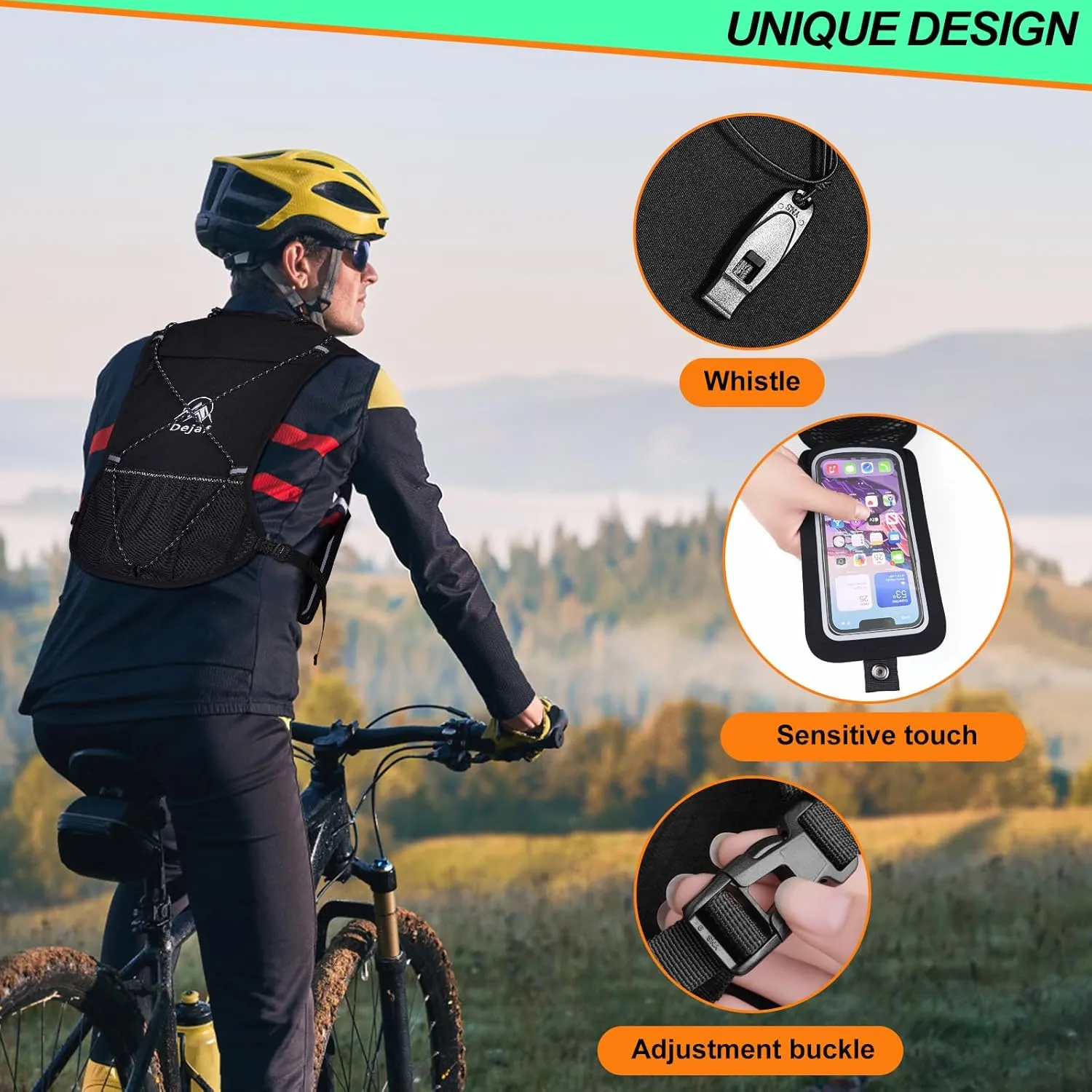 Running Vest for Women Men, Lightweight (194g/8 Bags) Hydration Backpack Phone Holder for Hiking Trail Cycling Race Marathon - Running Essentials