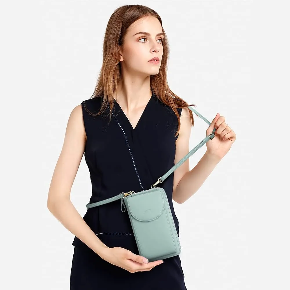 S-ZONE Small Crossbody Bags for Women Cell Phone Purse RFID Blocking Wallet Purses with Credit Card Slots