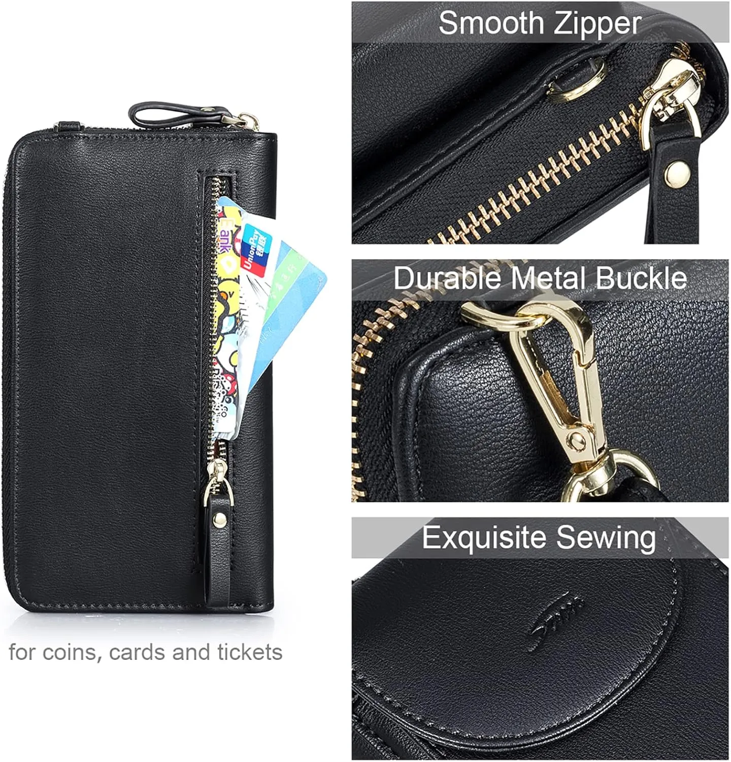 S-ZONE Small Crossbody Bags for Women Cell Phone Purse RFID Blocking Wallet Purses with Credit Card Slots