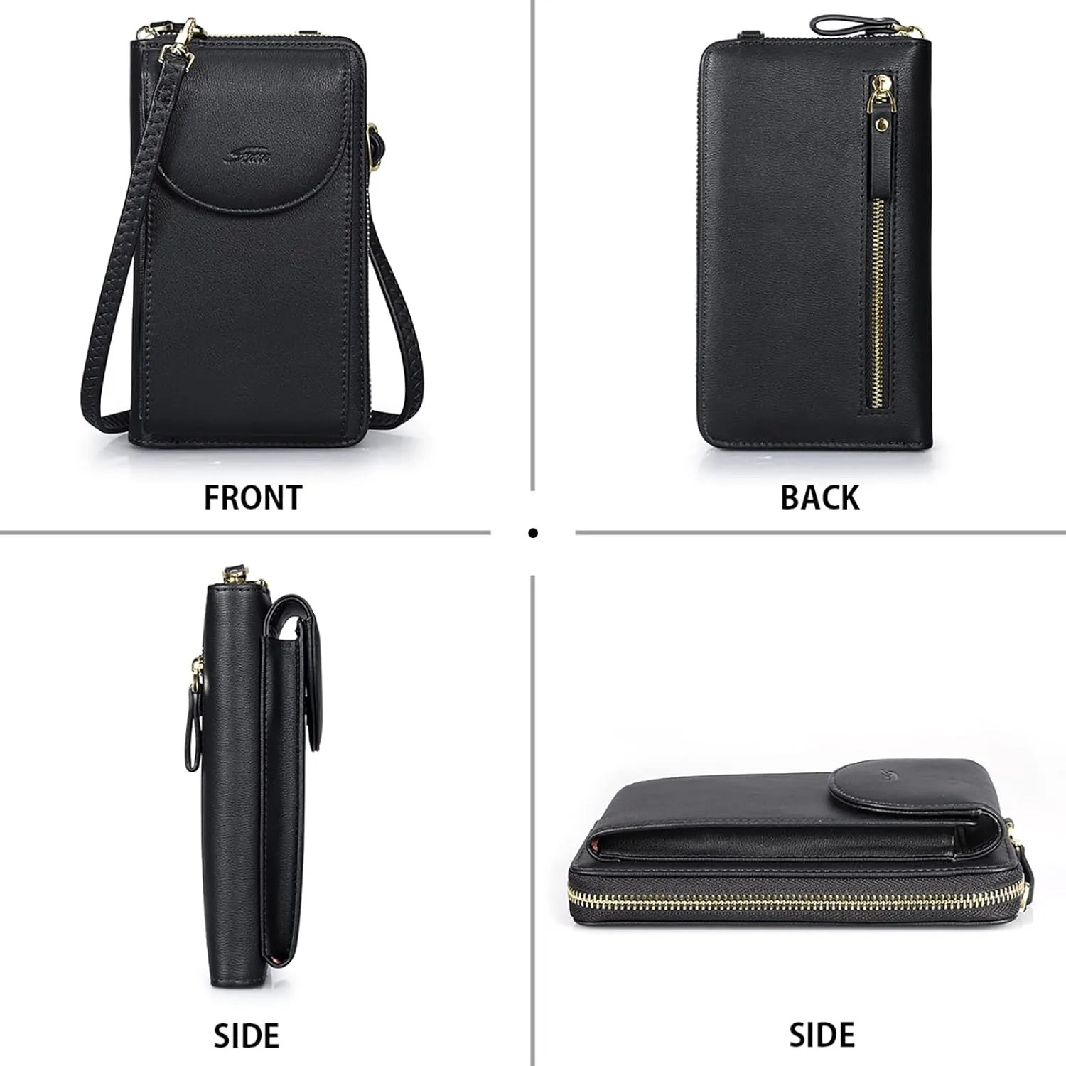 S-ZONE Small Crossbody Bags for Women Cell Phone Purse RFID Blocking Wallet Purses with Credit Card Slots