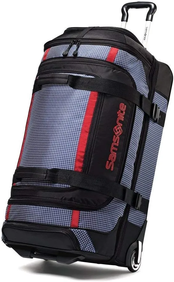 Samsonite Ripstop Wheeled Rolling Duffel Bag, Blue, 35-Inch