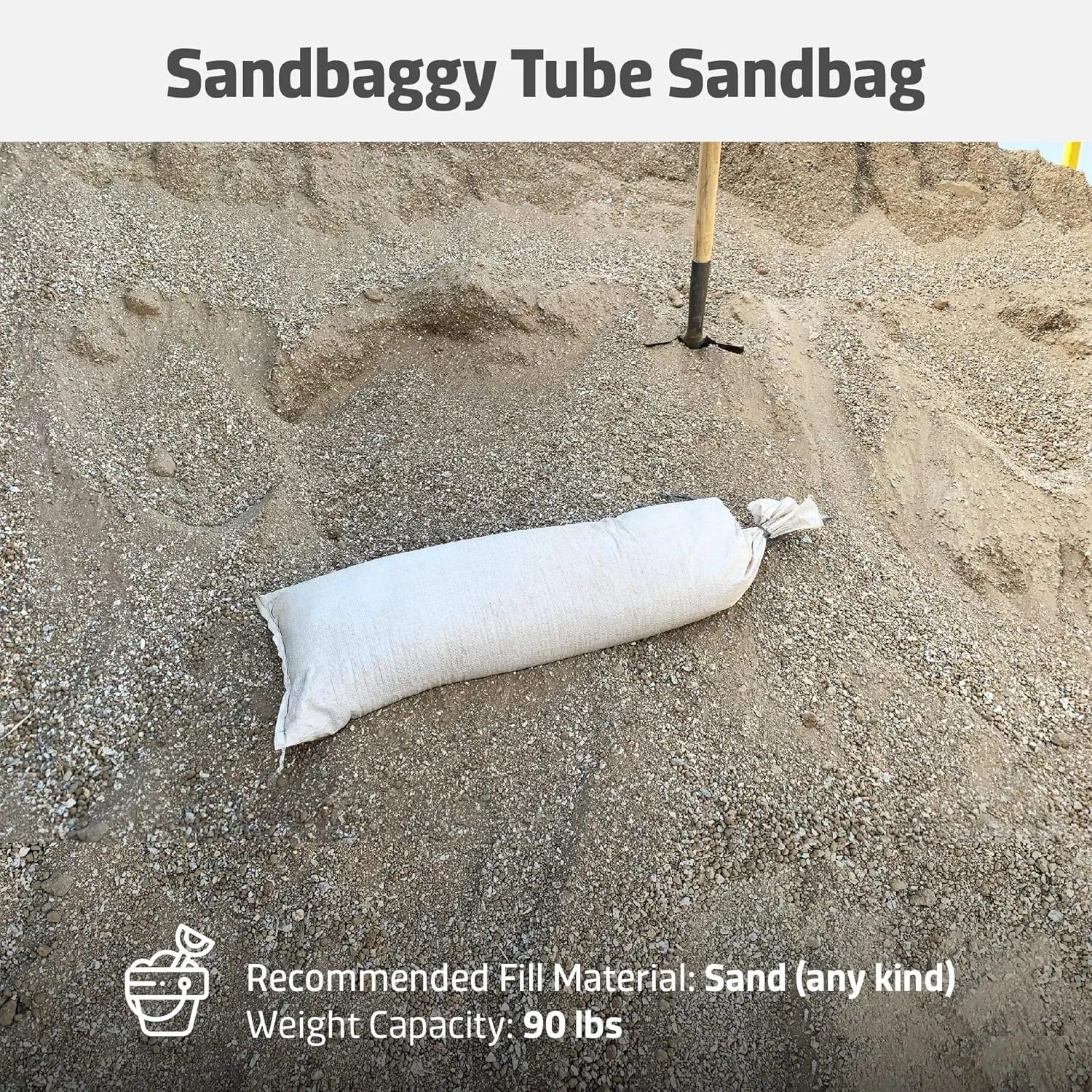 Sandbaggy 38 Inch by 12 Inch Empty Tube Sandbags - Sand Bag Water Barrier - For Re-Directing Water in Flood/Erosion Issues - Sand Not Included (10 Bags)