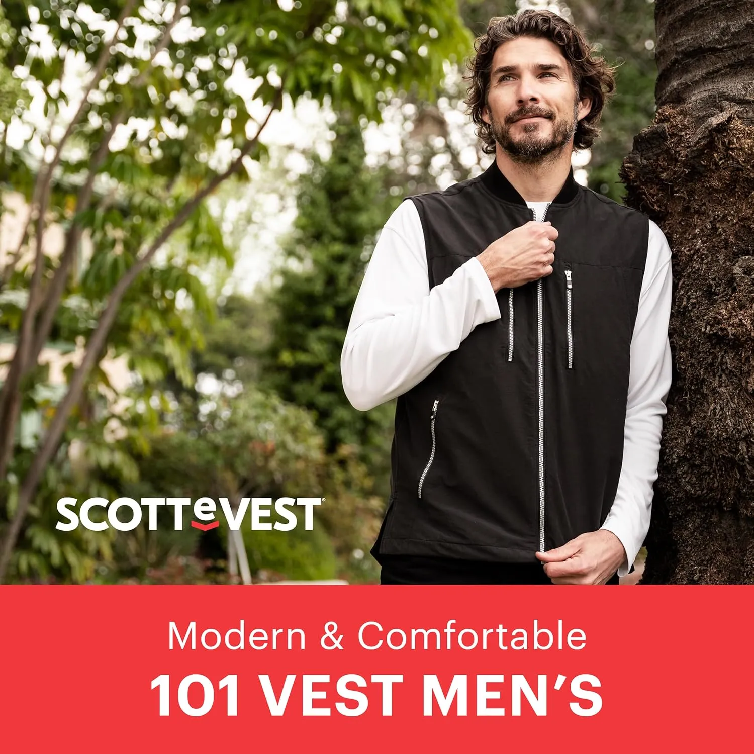 SCOTTeVEST 101 Vest for Men - 9 Hidden Pockets - Water Repellent for Travel & More