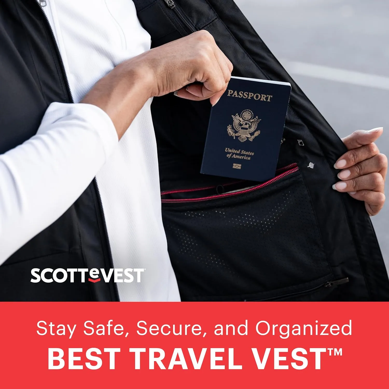 SCOTTeVEST Best Travel Vest for Women - 24 Hidden Pockets - Water Repellent for Travel & More