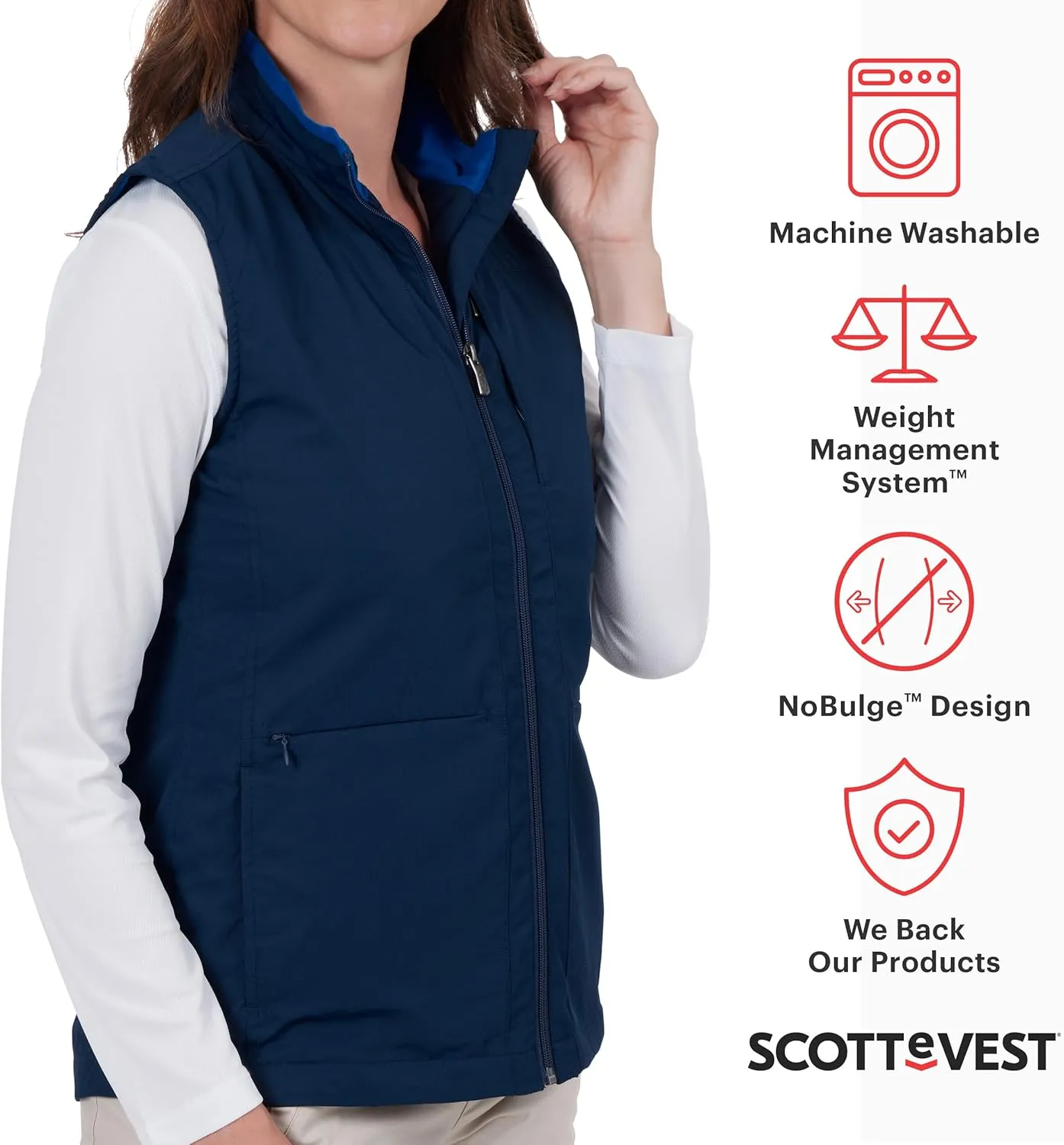 SCOTTeVEST Best Travel Vest for Women - 24 Hidden Pockets - Water Repellent for Travel & More