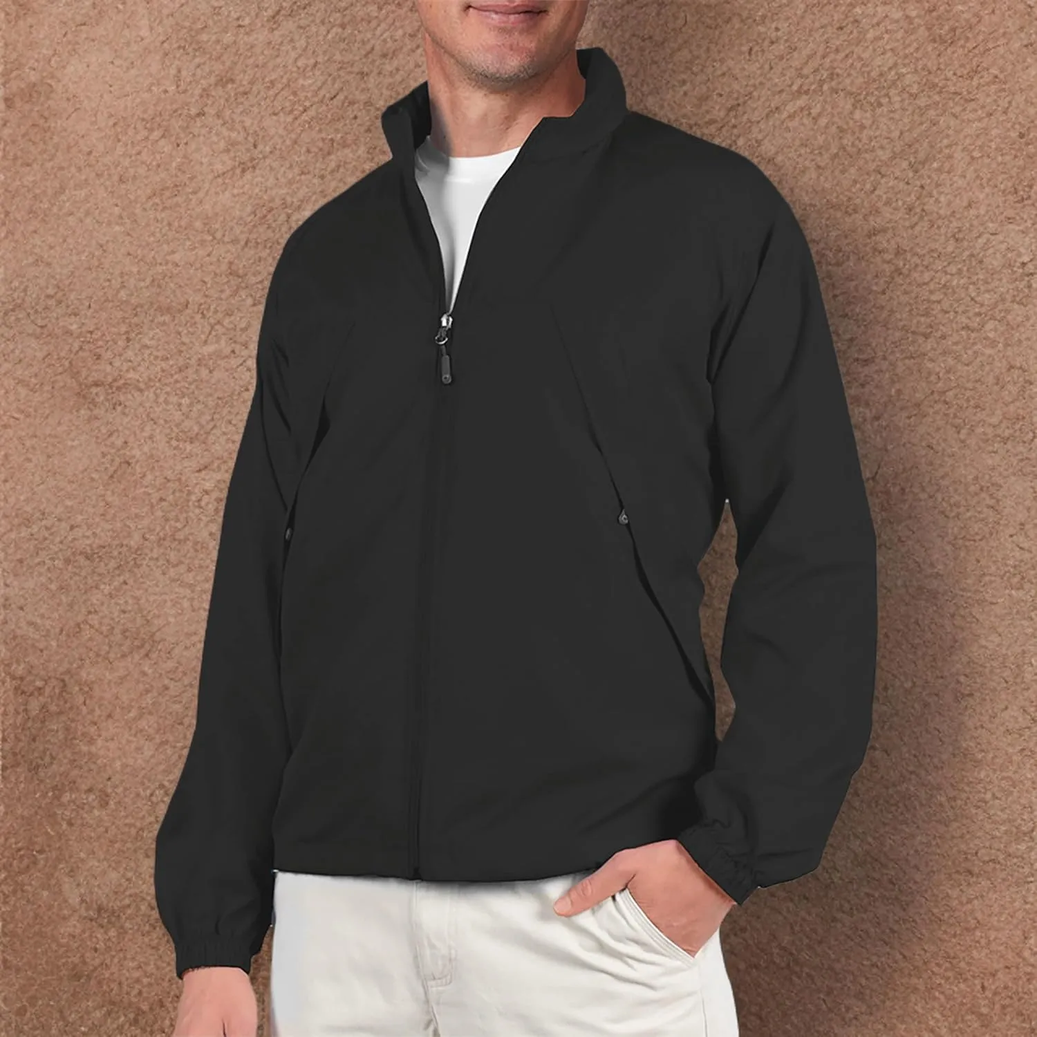 SCOTTeVEST Pack Windbreaker Jacket for Men - 19 Hidden Pockets - Lightweight Water Repellent Coat for Travel & More