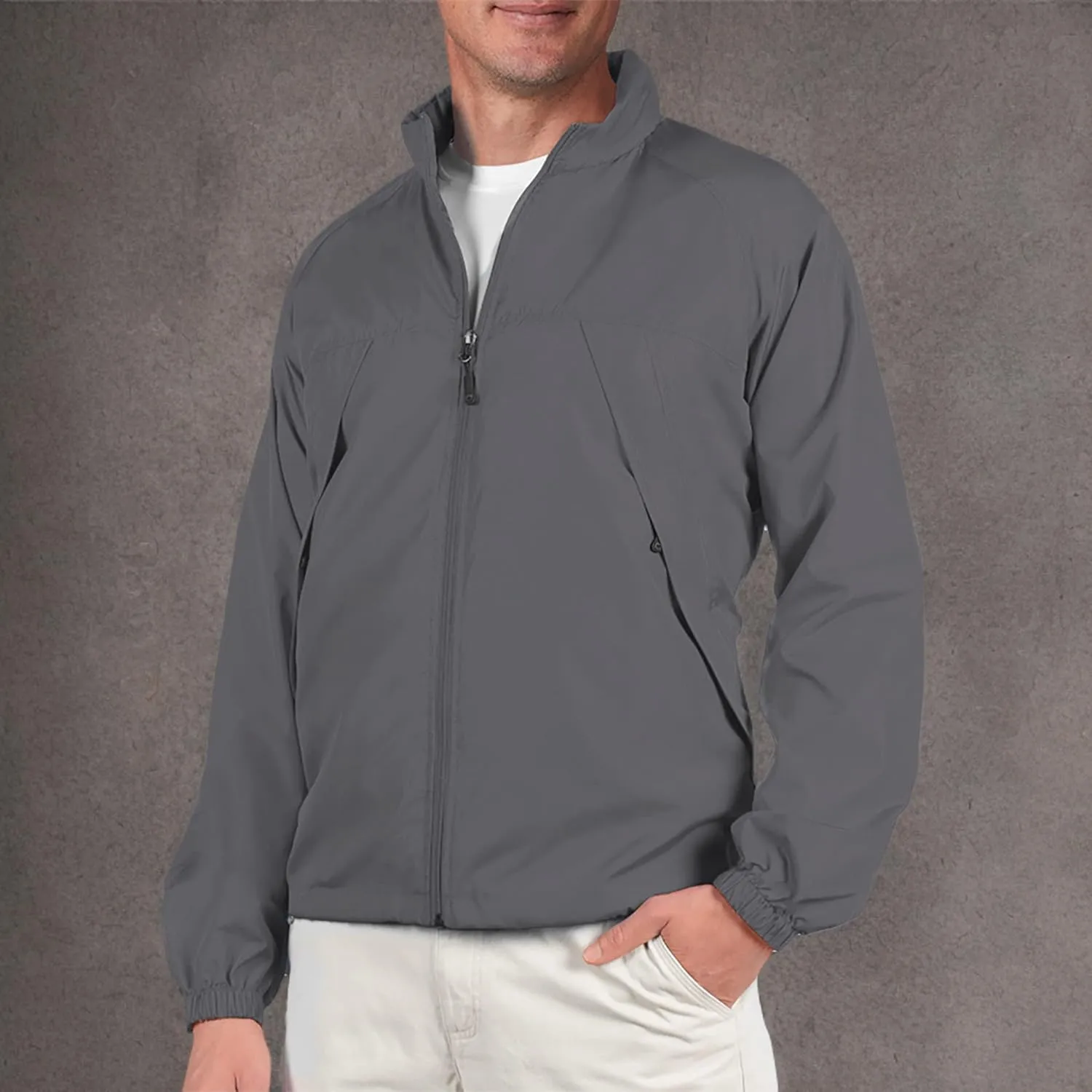 SCOTTeVEST Pack Windbreaker Jacket for Men - 19 Hidden Pockets - Lightweight Water Repellent Coat for Travel & More