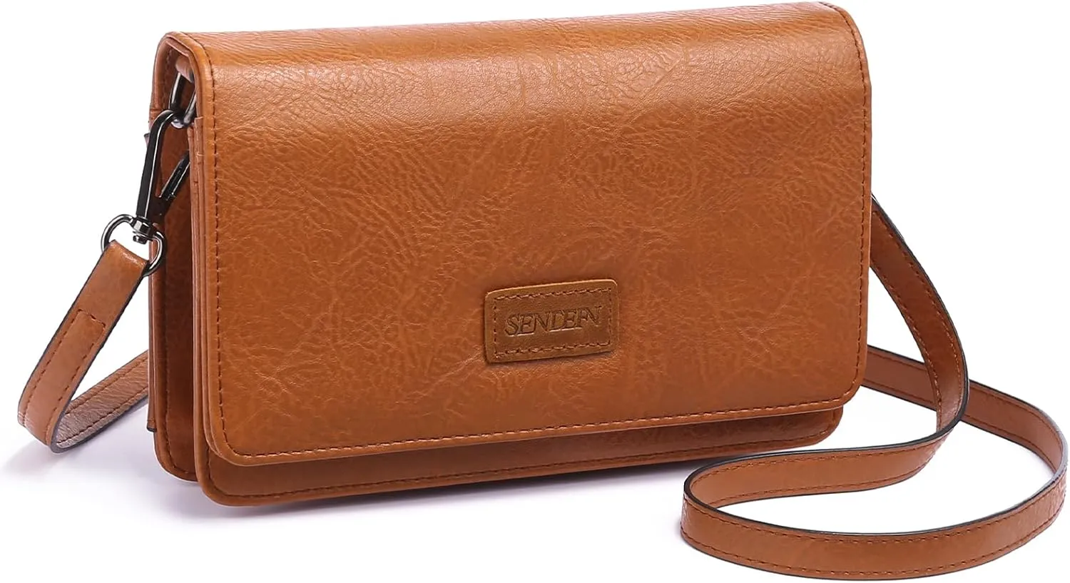 SENDEFN Small Crossbody Bags for Women Leather Cell Phone Purse Wallet with ID window and Card Slots