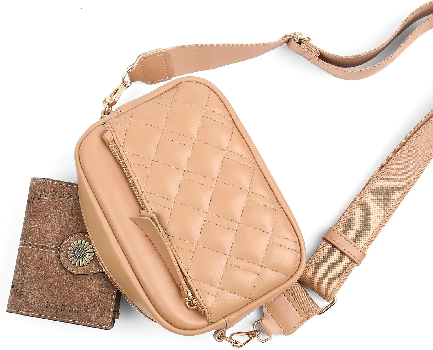SENDEFN Small Wallets for Woman RFID Blocking Leather Bifold Credit Card Holder Purse with ID Window