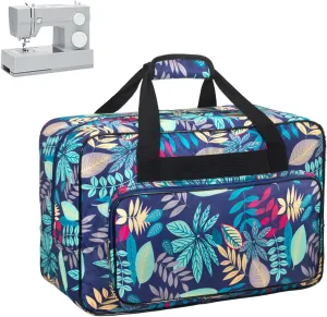 Sewing Machine Carrying Case，Sewing Machine Carrying Case Tote Bag，Universal Tote Storage Bag with Pockets and Handles, Suitable for Most Standard Singer, Janome (Light Blue)