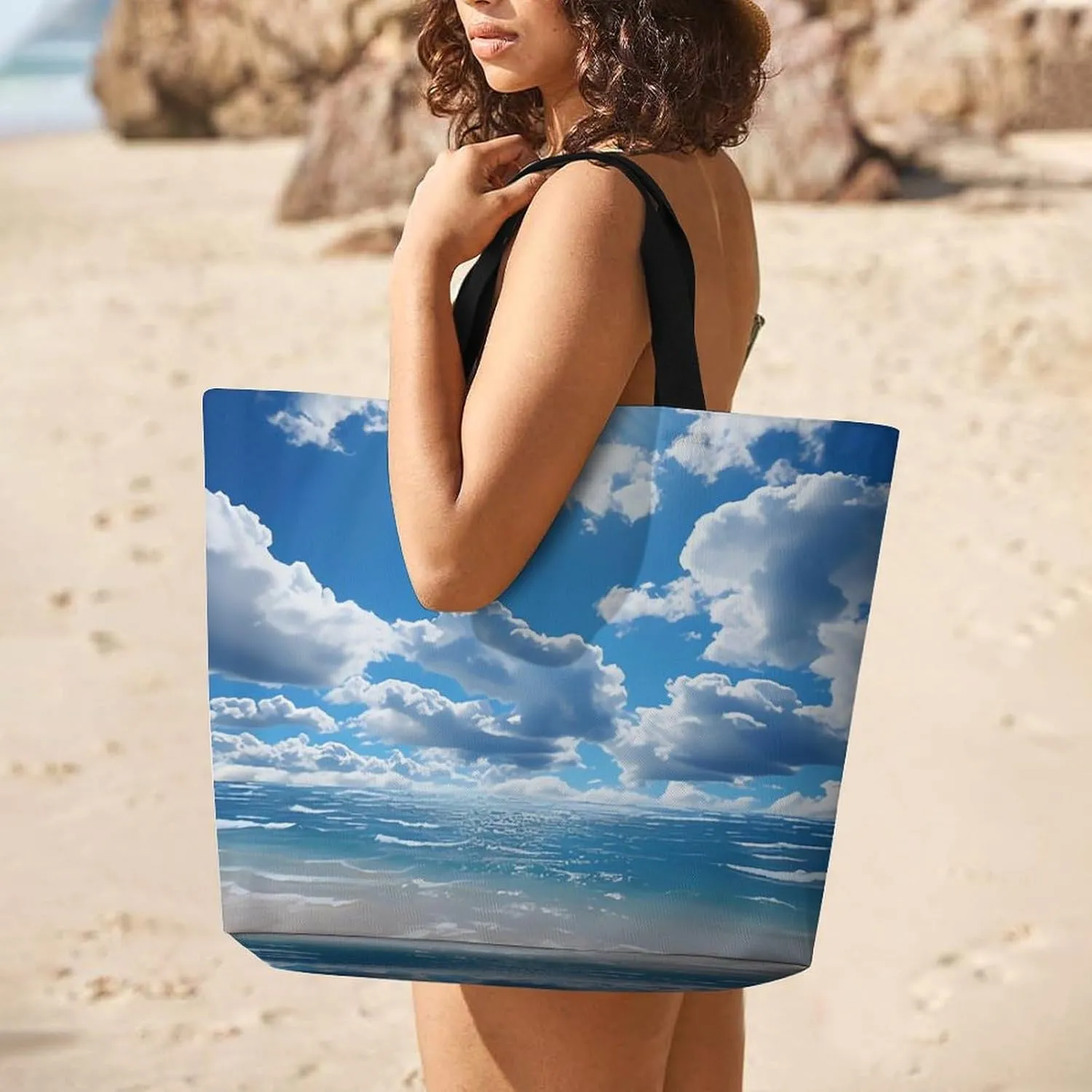 Shopping Bag for Women, Various Fruits Tote Bag, Large Capacity Shoulder Bags for Groceries Travel