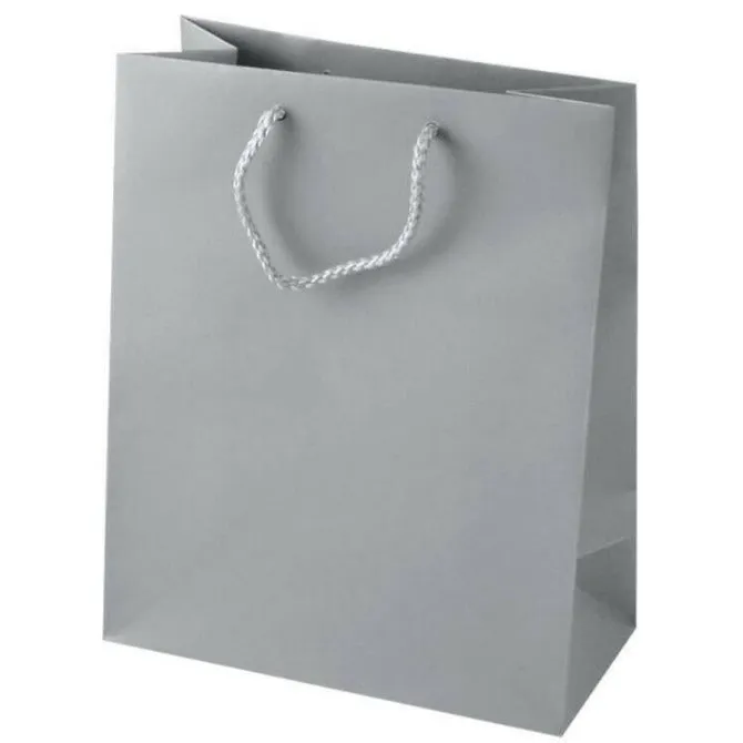 Silver Matte Euro Tote Shoppers