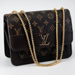 Sling Bag Leather Flap Open Chain Crossbody Purse #lv334-#22