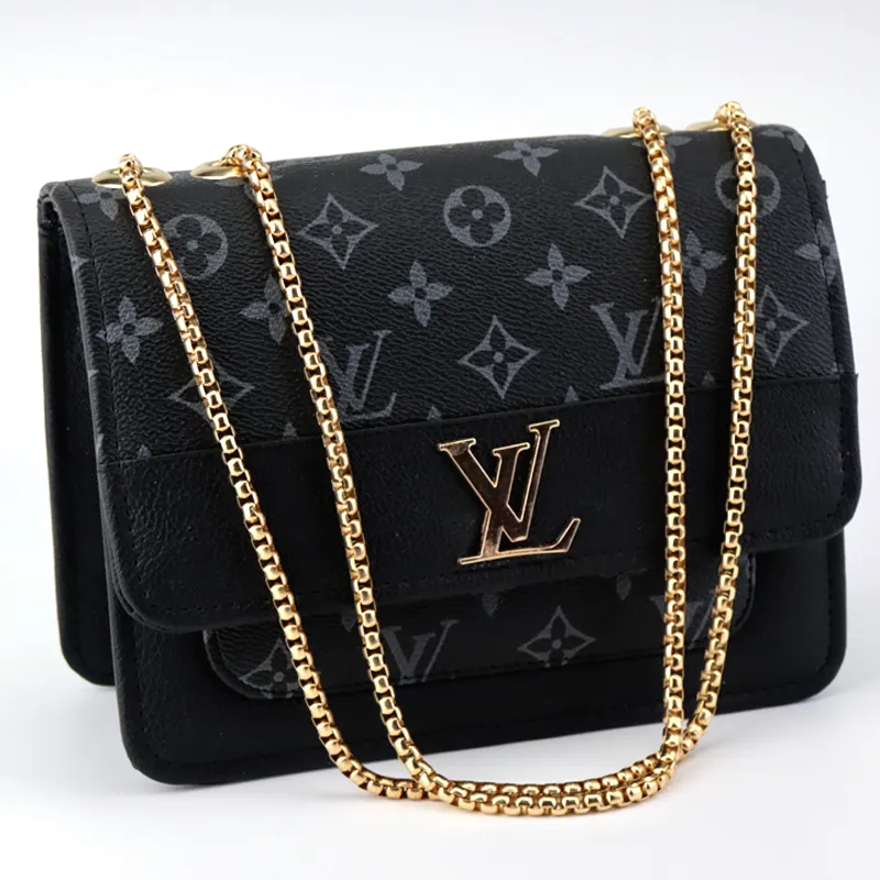 Sling Bag Leather Flap Open Chain Crossbody Purse #lv334-#22