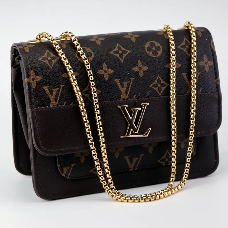 Sling Bag Leather Flap Open Chain Crossbody Purse #lv334-#22