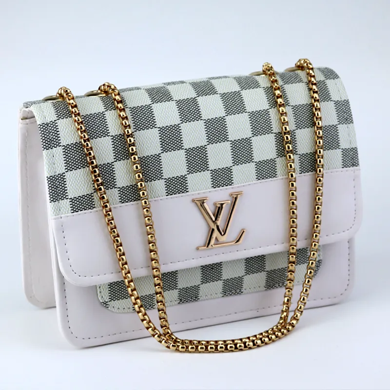 Sling Bag Leather Flap Open Chain Crossbody Purse #lv334-#22